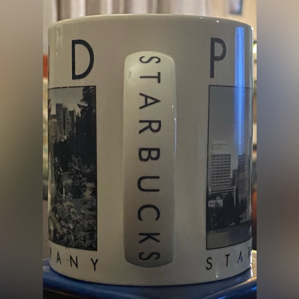 Starbucks Portland City Scenes Mug - Black and Cream